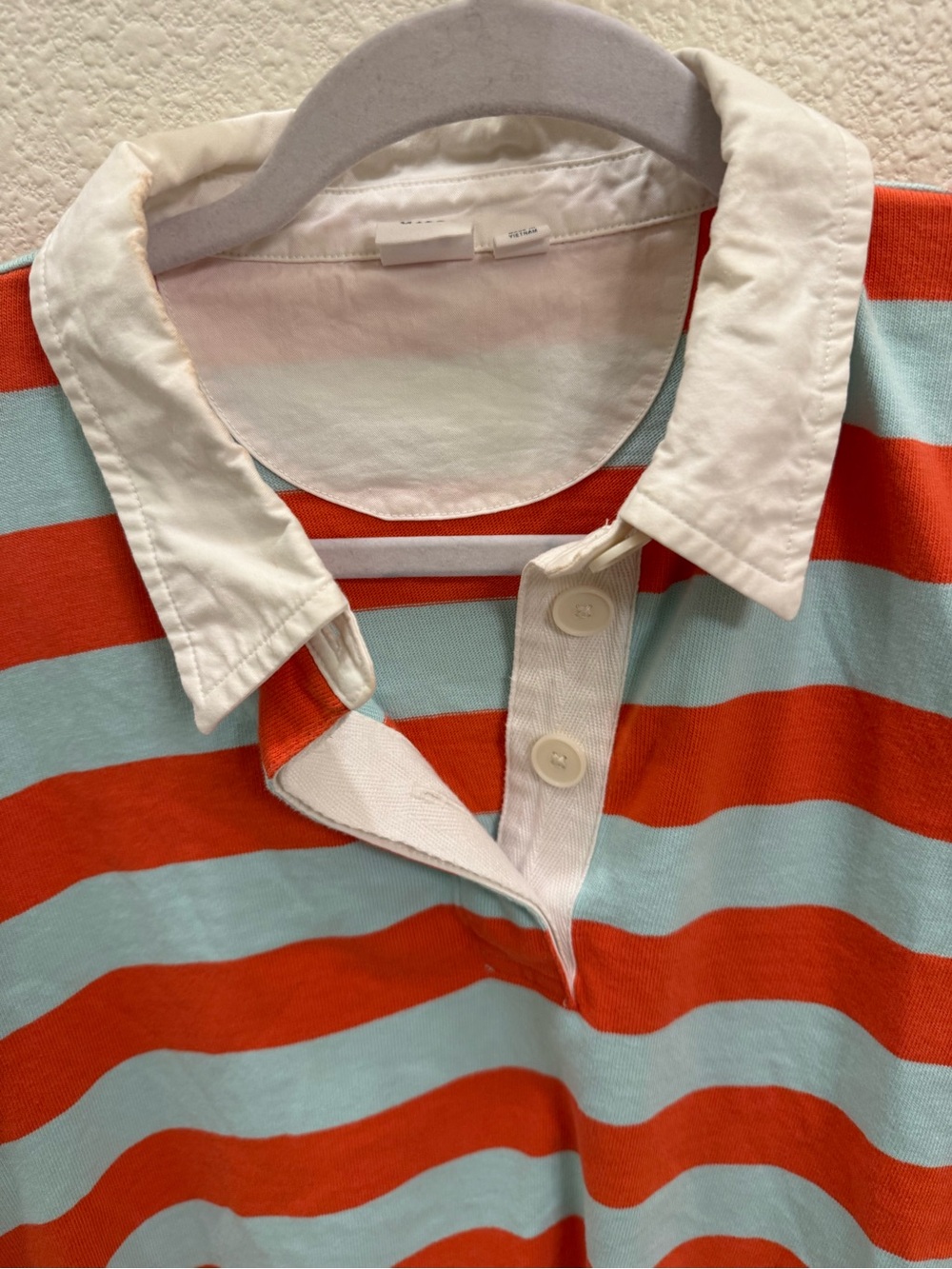 GAP Striped Top in Orange, Light Blue & Cream - Picture 2 of 6